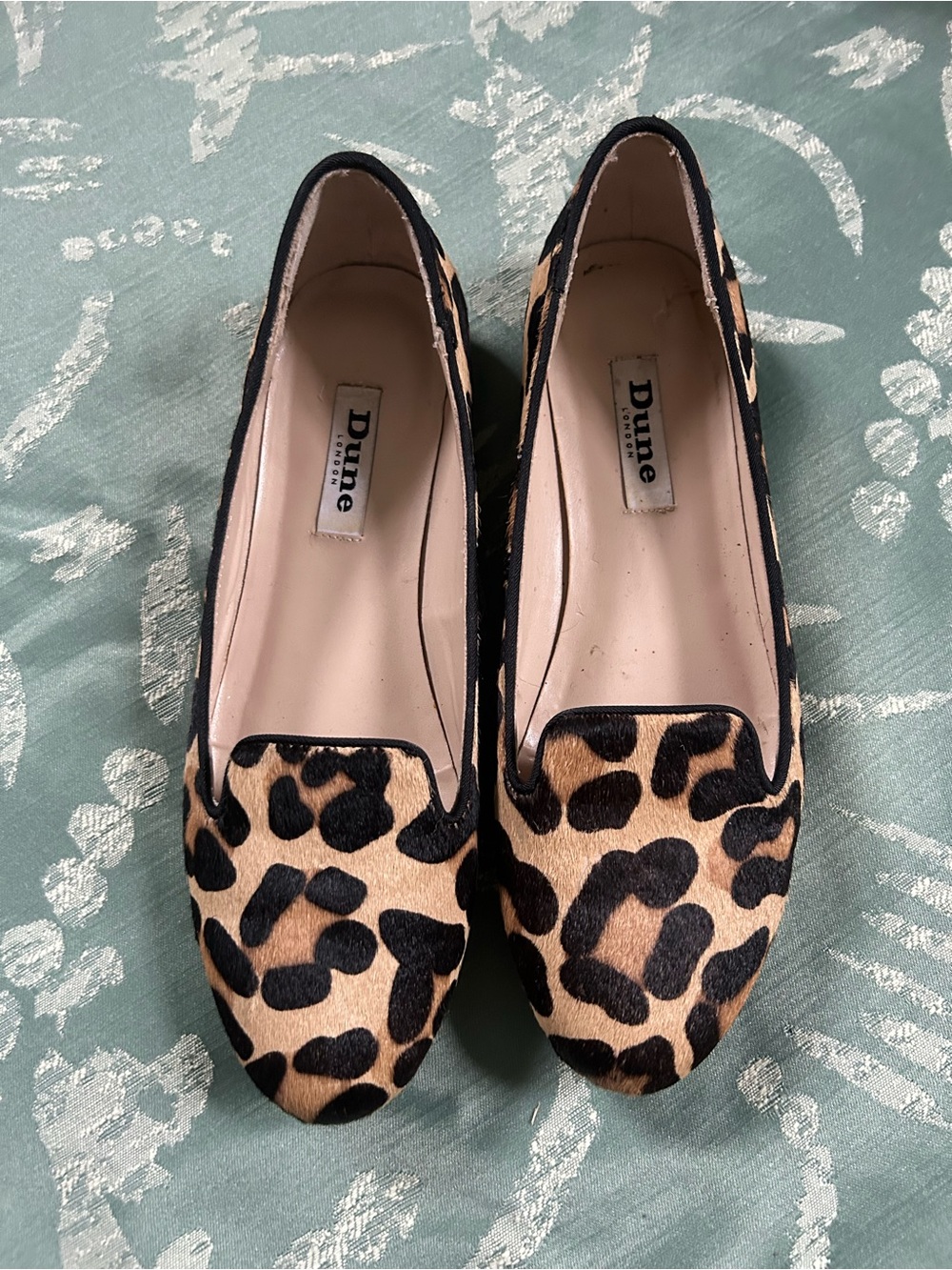 Dune London Leopard Print Slip-On Loafers - Black and Tan